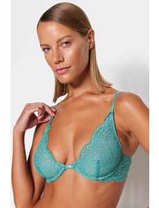 Trendyol Green Lace Detailed Capless Wire Bra Bra