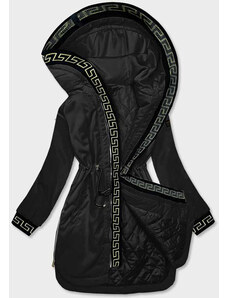 S'WEST Černá dámská bunda s ozdobnou lemovkou (B8139-1)