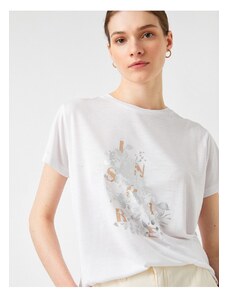 Koton Shiny Printed T-Shirt Short Sleeve