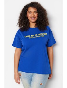 Trendyol Curve Saks Knitted Printed T-Shirt