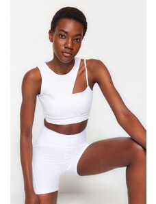 Trendyol White Medium Support/Shaping Knitted Sports Bra