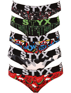 5PACK dámské kalhotky Styx art sportovní guma vícebrevné (5IK802379)