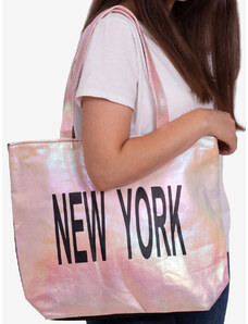 Shelvt Large fabric bag for women pink Shelovet