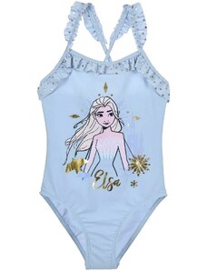 SunCity Dívčí jednodílné plavky s volánky Ledové království - Frozen - motiv Elsa