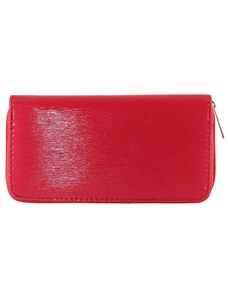 David Moda Shiny korálová dámská peněženka na zip 11614-2