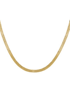 ORNAMENTI Pozlacený náhrdelník Flat Fortune gold