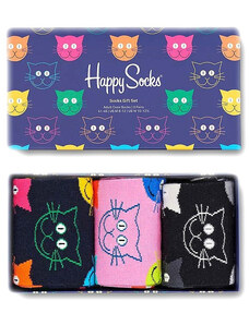 Dárkový box Happy Socks 3-Pack Mixed Cat Socks Gift Set