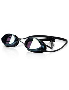 Spokey SPARKI Plavecké okuliare, čierné, zrcadlová skla