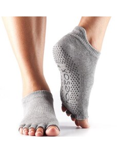 Toesox Halftoe Low rise Grip protiskluzové ponožky (Heather Grey)