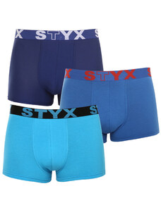 3PACK pánské boxerky Styx sportovní guma modré (3G96789)