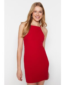 Trendyol Red Bodysuit Mini Woven Halter Neck Woven Dress