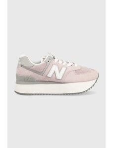 Sneakers boty New Balance WL574ZSE růžová barva, WL574ZSE-ZSE