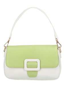 Dámská kabelka přes rameno bílo zelená - DIANA & CO Kombes barevná