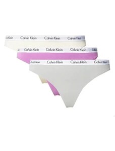 Dámská tanga Calvin Klein Plus Size QD3800E - 3 Pack, vícebarevné