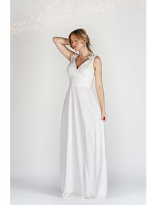 EVA & LOLA Svatební šaty FLORA bílé Barva: Bílá,