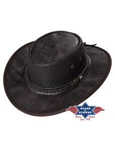 Stars & Stripes Kožený westernový klobouk "BLAKE"