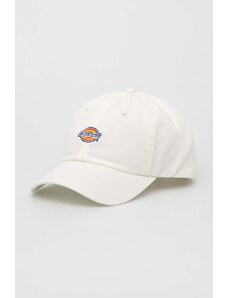 Bavlněná baseballová čepice Dickies bílá barva, s aplikací, DK0A4TKVC581-CLOUD