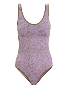 ICEBREAKER Wmns Queens Tank Bodysuit, Algae/Purple Gaze/Aop