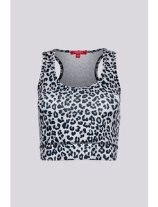 Guess dámský sportovní top s leopardím vzorem