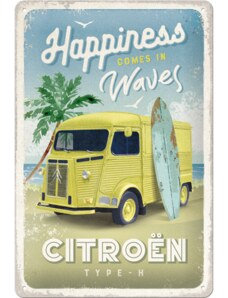 Nostalgic Art Plechová cedule Citroen Type H (Happiness Comes In Waves) 30 cm x 20 cm