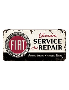 Nostalgic Art Plechová cedule Fiat service and repair 10 x 20 cm