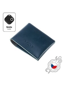 Kožená peněženka FIXED Smile Wallet se smart trackerem FIXED Smile PRO, modrá FIXSM-SMMW2-BL