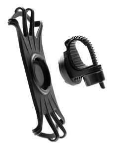 Odnímatelný silikonový držák mobilního telefonu na kolo FIXED Bikee 2, černý FIXBI2-BK