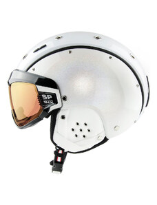 Lyžařská helma se štítem Casco SP-6 Visor Limited Special Weiss Chameleon