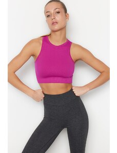 Trendyol Fuchsia Seamless/Seamless Lightly Supported/Shaping Knitted Sports Bra