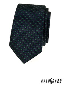 Modrá kravata se zelenými trojúhelníky Avantgard 551-3011