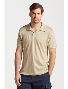 POLOKOŠILE GANT LINEN SOLID SS POLO hnědá L