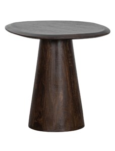 Hoorns Tmavě hnědý odkládací mangový stolek Poselt 60 x 53 cm