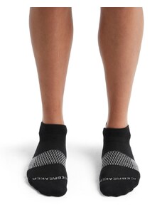 Dámské merino ponožky ICEBREAKER Wmns Multisport Light Micro, Black/Snow/Metro Heather velikost: 41-43 (L)