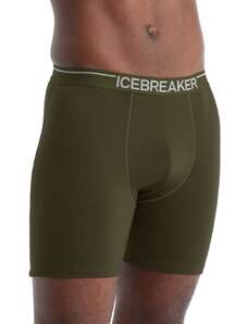 Pánské merino boxerky ICEBREAKER Mens Anatomica Long Boxers, Loden velikost: S