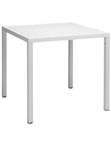 Nardi Bílý plastový zahradní stůl Cube 80 x 80 cm