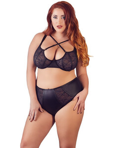 Cottelli Plus size komplet Midnight Cross, 85E/L