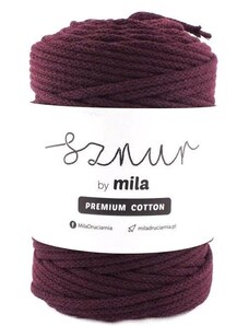 Bavlněná šňůra MILA Premium Cotton 5 mm - burgunt