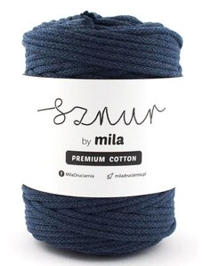 Bavlněná šňůra MILA Premium Cotton 5 mm - jeansová