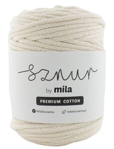 Bavlněná šňůra MILA Premium Cotton 5 mm - krémová perla