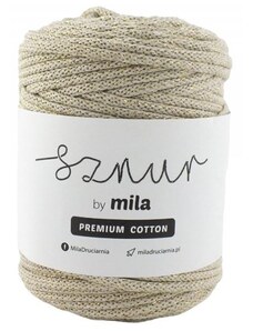 Bavlněná šňůra MILA Premium Cotton 5 mm - zlatá