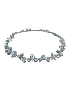 PERLA diDi Bílý perlový náhrdelník keshi perla