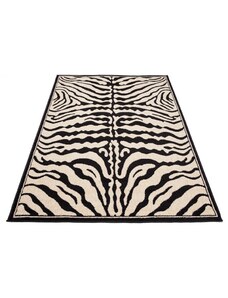 Chemex Moderní koberec Atlas - vzor zebra 1 - černý/bílý Rozměr koberce: 80x150 cm