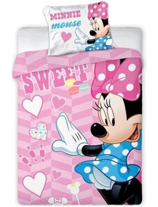 Faro Povlečení do malé dětské postýlky Sweet Minnie Mouse - Disney - 100% bavlna - 100 x 135 cm + 40 x 60 cm