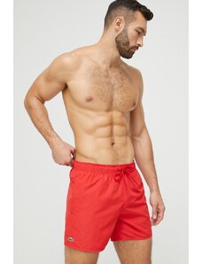 Plavkové šortky Lacoste červená barva