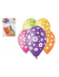 Smart Balloons Balonek/Balonky nafukovací květiny 12'' průměr 30cm 5ks v sáčku