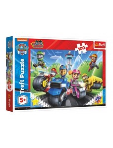 Trefl Puzzle Tlapková patrola na motorkách 100 dílků 41x27,5cm v krabici 29x19x4cm