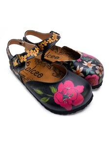 goby Dámské sandály s plnou špičkou Calceo s květinami CAL1609 35