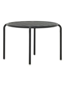 Tmavě šedý kovový zahradní konferenční stolek Kave Home Joncols 60 cm