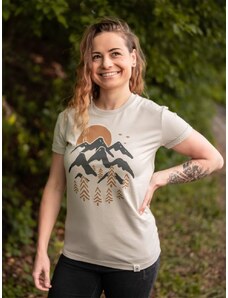 Happy Nature Zachraňte dámské tričko Úsvit - béžové