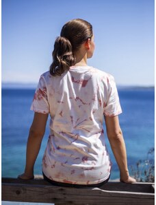 Happy Nature Zachraňte dámské tričko batikované - růžové